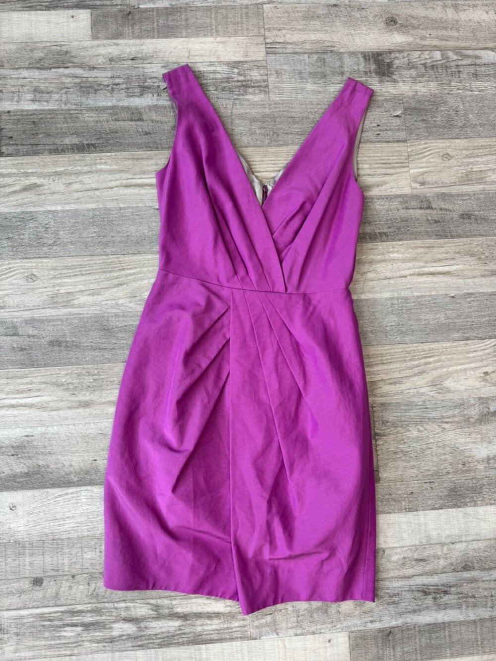 Banana Republic NWT silk blend purple faux wrap sleeveless sheath dress 2 B42